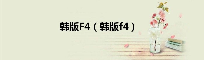 韩版F4（韩版f4）