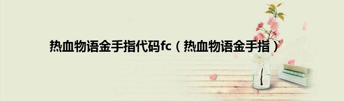 热血物语金手指代码fc（热血物语金手指）