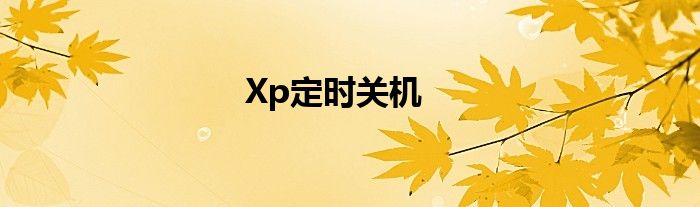 Xp定时关机