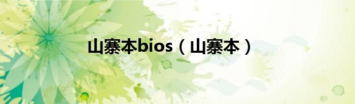 山寨本bios（山寨本）