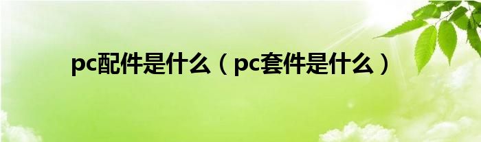 pc配件是是什么（pc套件是是什么）