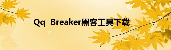 Qq  Breaker黑客工具下载