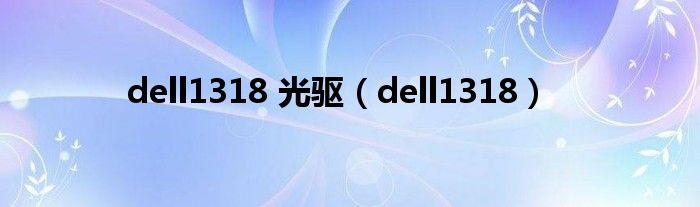 dell1318 光驱（dell1318）