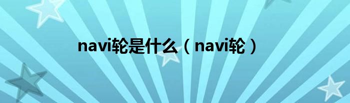 navi轮是是什么（navi轮）