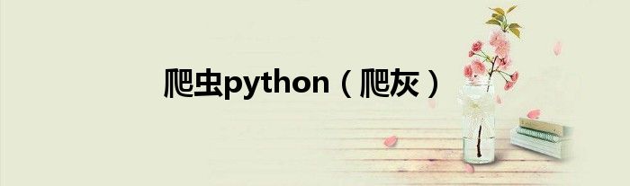 爬虫python（爬灰）