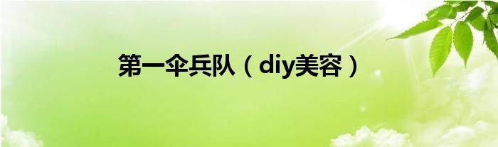 第一伞兵队（diy美容）