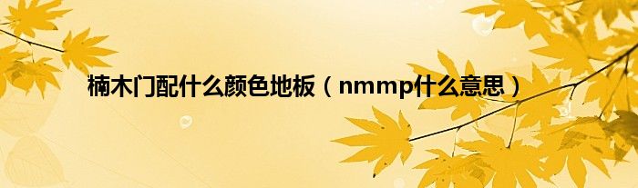 楠木门配是什么颜色地板（nmmp是什么意思）