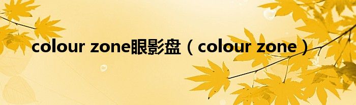 colour zone眼影盘（colour zone）