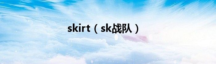 skirt（sk战队）