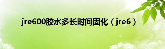 jre600胶水多长时间固化（jre6）