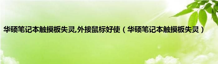 华硕笔记本触摸板失灵,外接鼠标好使（华硕笔记本触摸板失灵）