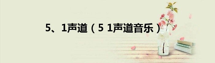 5、1声道（5 1声道音乐）