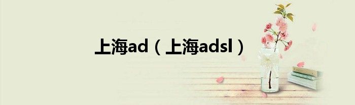 上海ad（上海adsl）