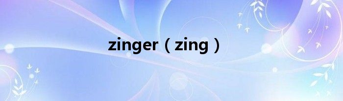 zinger（zing）