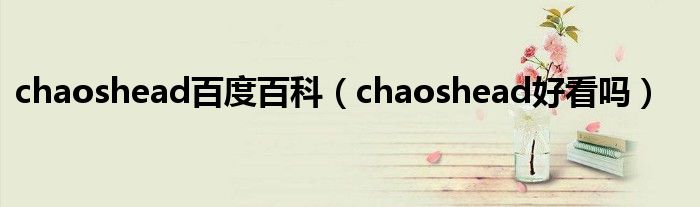 chaoshead百度百科（chaoshead好看吗）