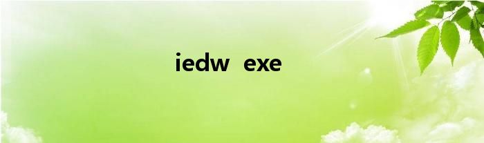 iedw  exe