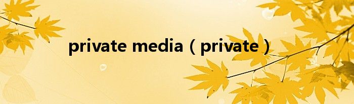 private media（private）