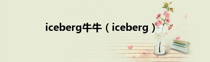 iceberg牛牛（iceberg）