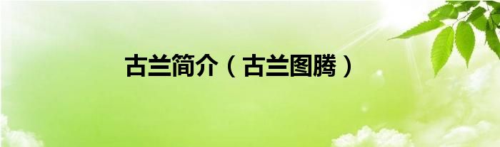 古兰简介（古兰图腾）