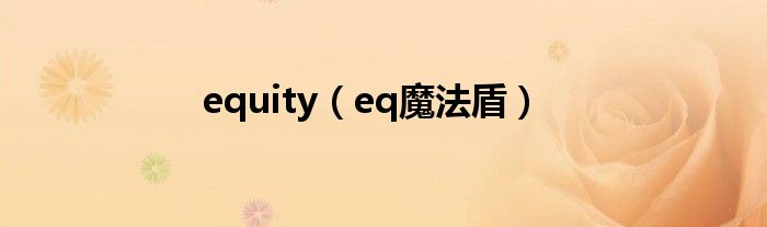 equity（eq魔法盾）