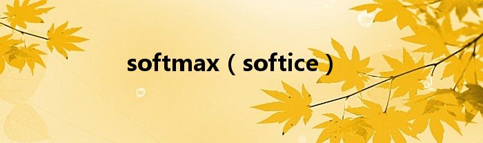 softmax（softice）