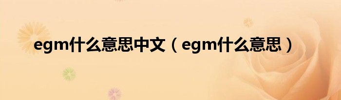 egm是什么意思中文（egm是什么意思）