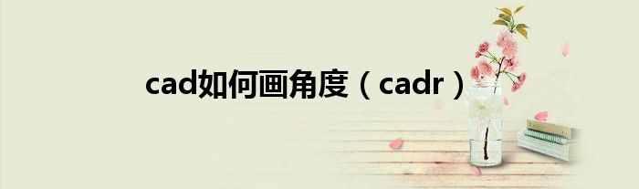 cad如何画角度（cadr）