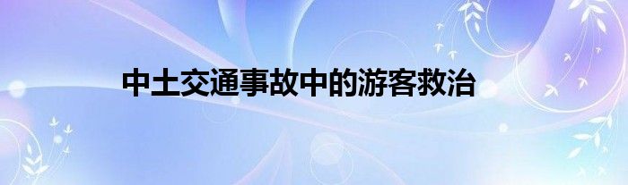 中土交通事故中的游客救治