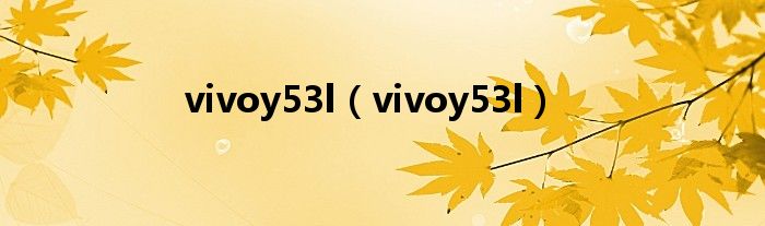 vivoy53l（vivoy53l）