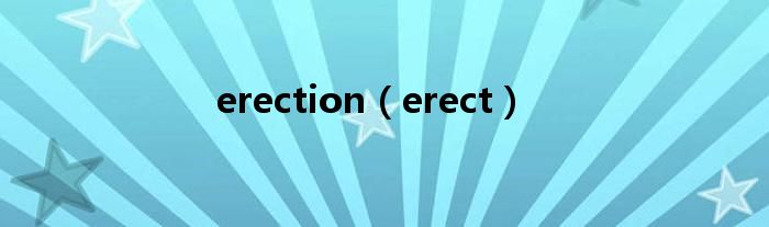 erection（erect）