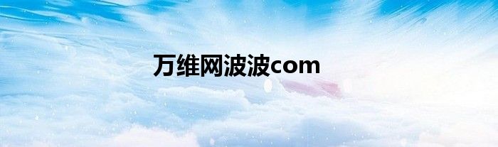 万维网波波com