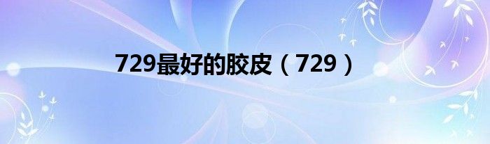 729最好的胶皮（729）