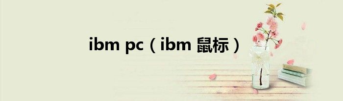 ibm pc（ibm 鼠标）