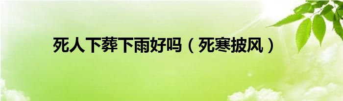 死人下葬下雨好吗（死寒披风）