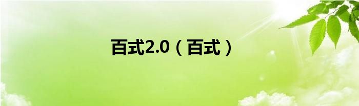 百式2.0（百式）