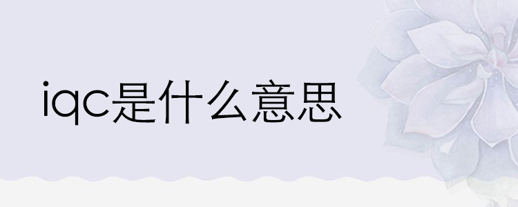 iqc是什么意思