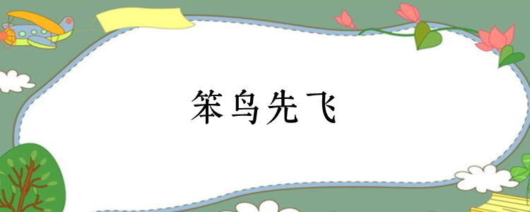 笨鸟先飞下一句是什么