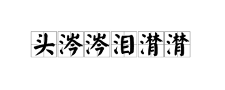 头涔涔泪潸潸的意思是什么意思