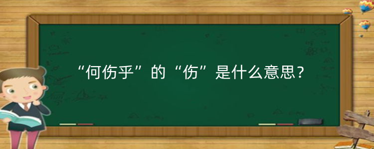 何伤乎的伤是什么意思