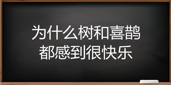 为什么树和喜鹊都感到很快乐