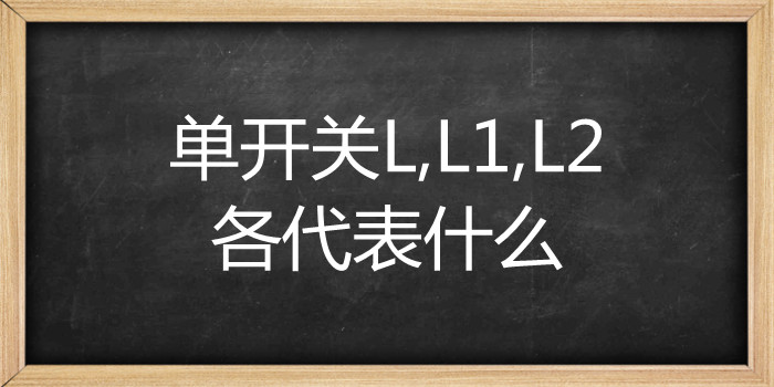 单开关L,L1,L2各代表什么