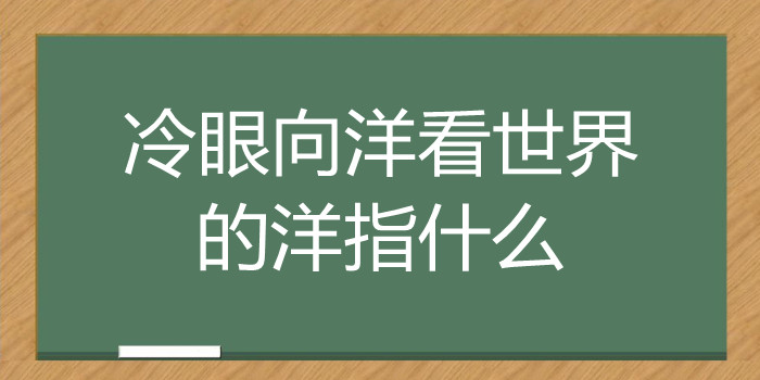 冷眼向洋看世界的洋指什么