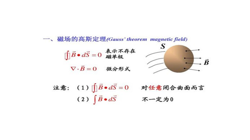 磁场的高斯定理公式