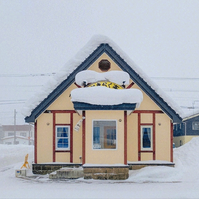 冬季唯美北海道雪景朋友圈背景图片 日日无事事复日日忙忙亦茫茫