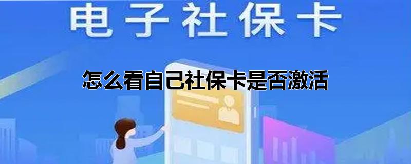 怎么看自己社保卡是否激活