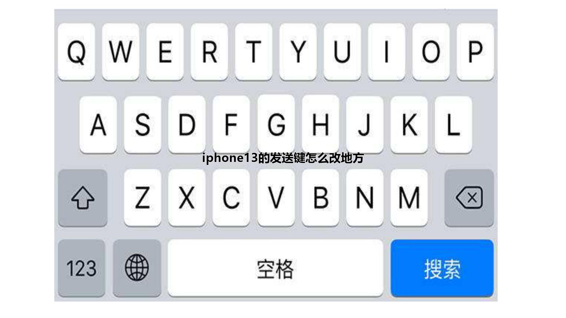 iphone13的发送键怎么改地方