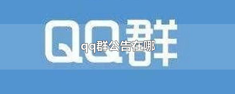 qq群公告在哪