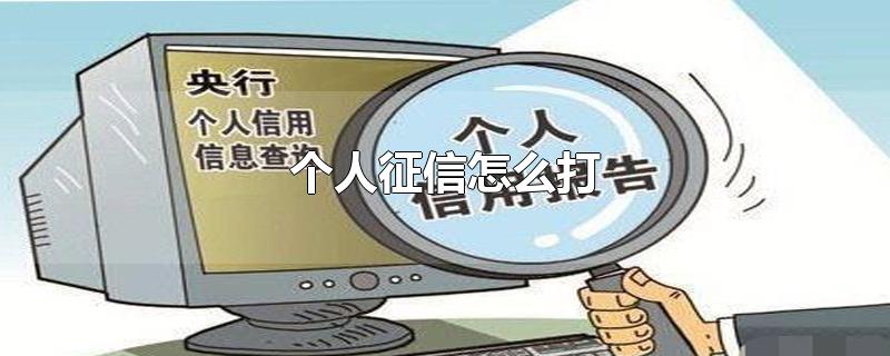 个人征信怎么打