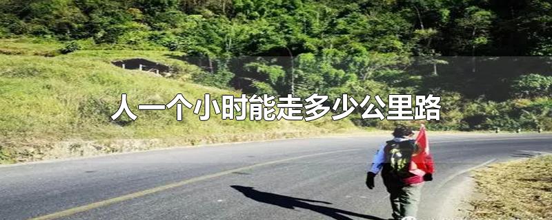 人一个小时能走多少公里路