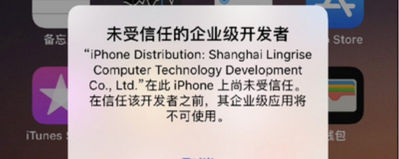 未受信任的企业级开发者怎么解决